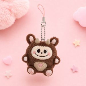 plush monster phone charm chain
